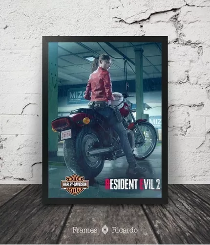 Quadro Claire Redfield Resident Evil 2 Remake 45x35 Gamer