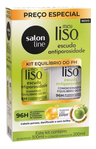 Kit Shampoo Condicionador Antiporosidade Meu Liso Salon Line