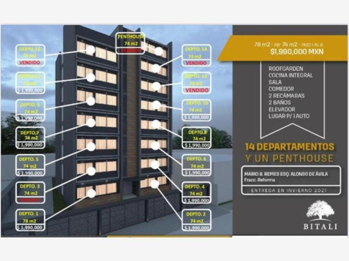Imagen 1 de 1 de Departamento En Venta Reforma