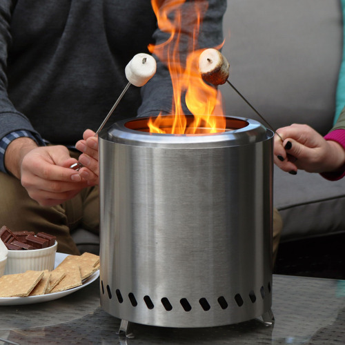 Sunnydaze Fogata De Mesa Sin Humo Con Patas Plegables Bolsa