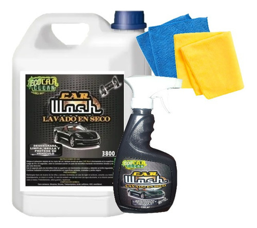 Limpiador 4 En 1 Car Wash Abrillantador Galón+500ml+2microfb