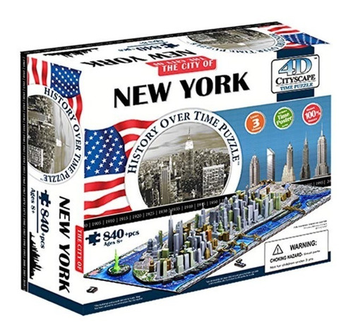 Rompecabezas 4d Cityscape Nueva New York Timeline 900 Piezas