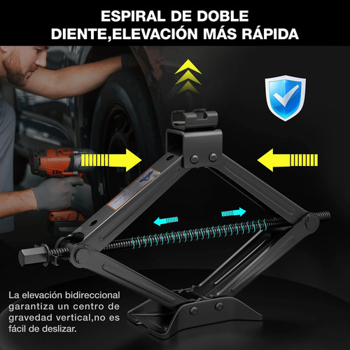 Kit De Gato Hidráulico Portátil Para Auto 3 Toneladas