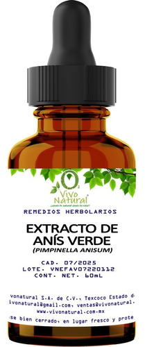 Extracto De Anís Verde 60ml Vivonatural