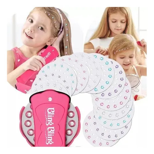 Buy Hair Gem Stamper Hair Jewels Quick Gems For Hair Ultimate Set Glam Collections With 180 Gems Pink Kit