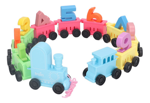 Juego De Trenes Con Números Para Niños, Juguete De Tren Colo