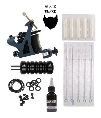 Kit Para Tatuar: Maquina Tattoo + Accesorios, Agujas, Tips 