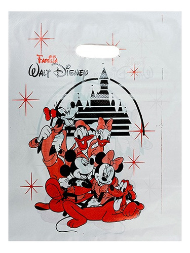 100 Bolsas Con Diseño Disney De 30x40 Cm 