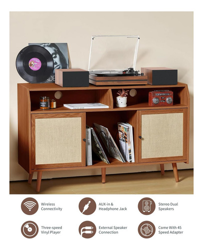 Jugador De Discusión Vintage Con Altavoces Externos De La De