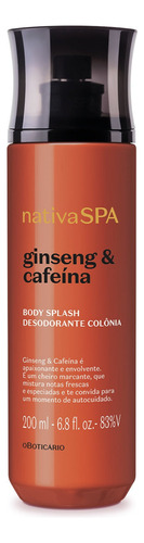 Desodorante Body Splash Nativa Spa con ginseng y cafeína, volumen por unidad: 200 ml
