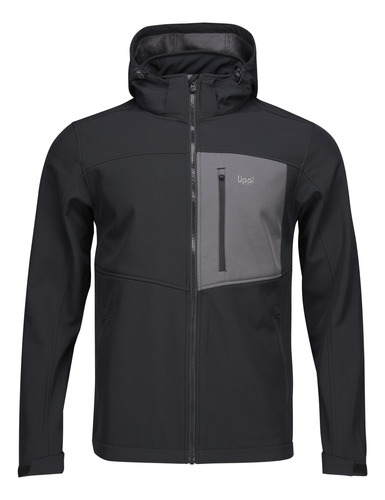 Chaqueta Softshell Lippi Hombre Macaya Hoody Negro