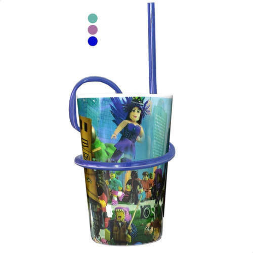 Vaso Plastico Infantil Niños Niñas Escolar Sorbete