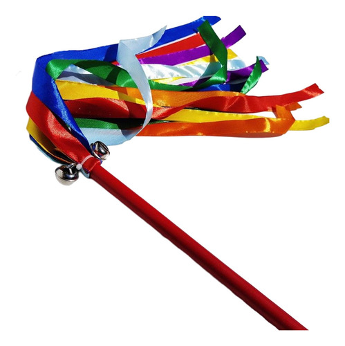 Coloridas Cintas De Baile De Gimnasia Con Campanas De Madera