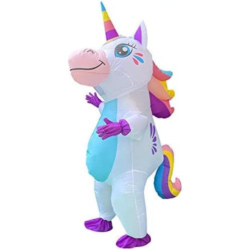 Disfraz Inflable De Unicornio Completo Adultos, Disfraz...