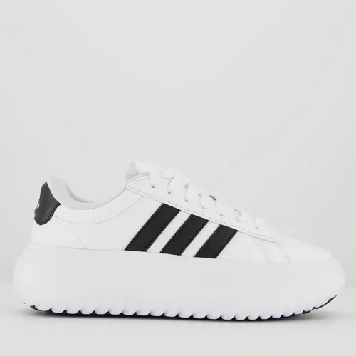 Tênis Grand Court Platform Feminino Branco e Preto Adidas