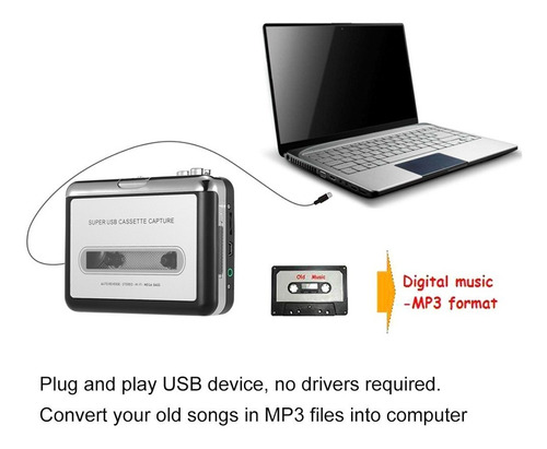 Docooler Usb Cassette De Captura De Cassette Convertidor De