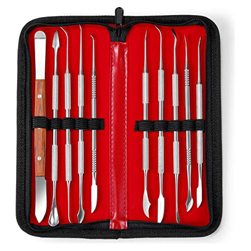 10 Pcs Wax Carving Tools Dental Waxing Instruments With...