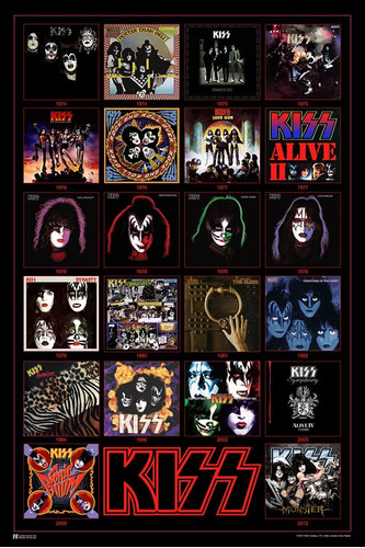 Kiss Album Cover Posters Decoración De Pared Rock Retro Vint