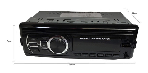 Imagen 3 de 10 de Autoestereo Bluetooth Radio Fm Usb Stereo Desmontable
