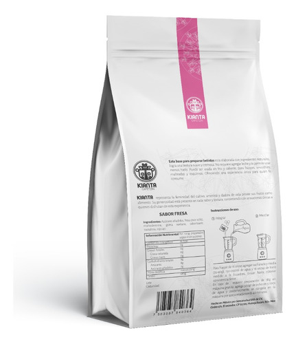 Base Kianta Fresa Frappe/smoothie/sodas/esquimo 1.5kg