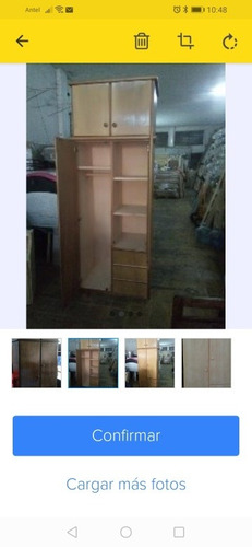 Imagen 5 de 5 de Placard Ropero En Madera Guatambu 4 Puertas Y 3 Cajones