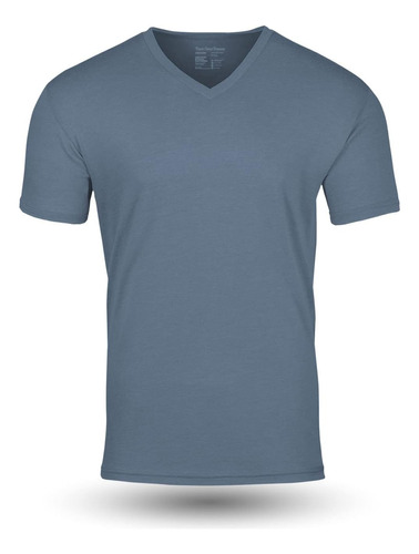 Fresh Clean Threads Camiseta Azul Con Cuello En V Para Hombr