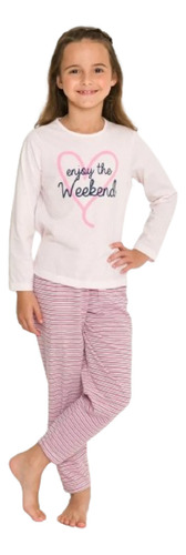 Pijama Longo Feminino Infantil Inverno Weekend Evanilda 0080