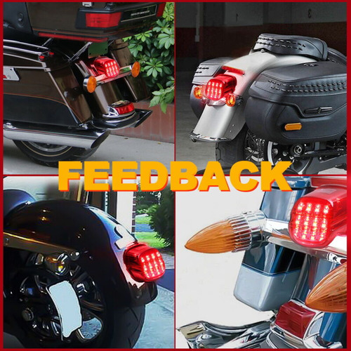 Red Len Led Rear Brake Tail Light For Harley Road Glide Aam