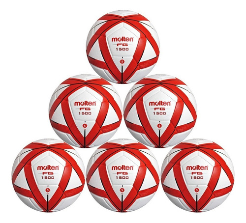 Paquete De 8 Balones Molten Forza F5g1500 #5 (f5g1500) Color Rojo