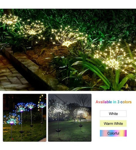 Lámpara De Diente De León Al Aire Libre Con Luces De Fuegos