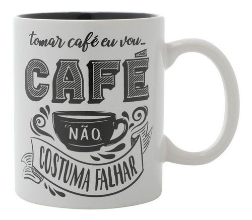 Imagem 2 de 4 de Caneca Expresso Coffee I Will Drink Branco Porcelana Urban
