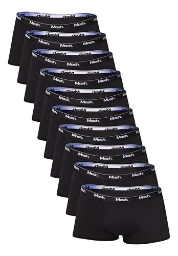 Kit 10 Cuecas Boxer Cotton