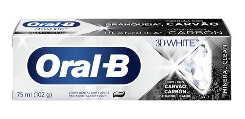 Pasta Dental Oral B 3d White Mineral Clean X 102 G