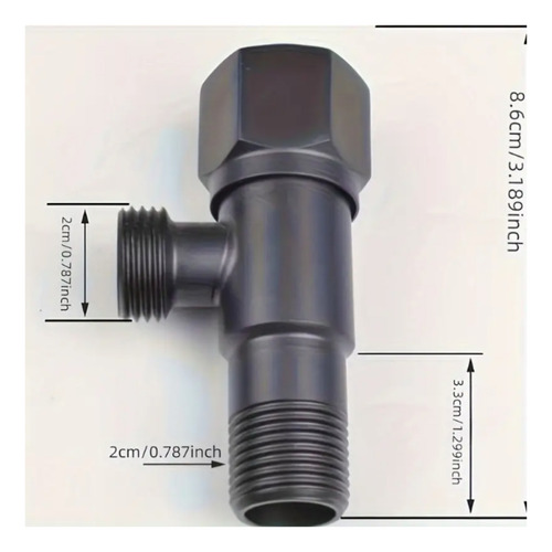 Llave Angular Wc Negra 1/2 X 1/2 He / Ventasrey