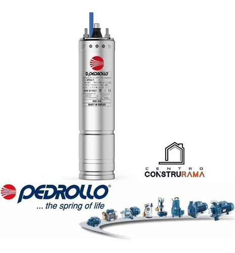 Imagen 2 de 5 de Motor Sumergible Pedrollo 4p Monofasico 5.5hp 220v/60hz Pozo