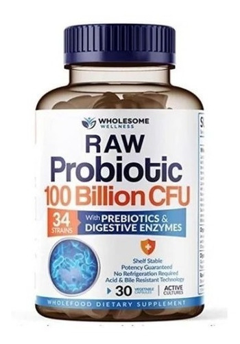 Probioticos + Enzimas + Prebioticos Veganos 34 Cepas 100 Bil