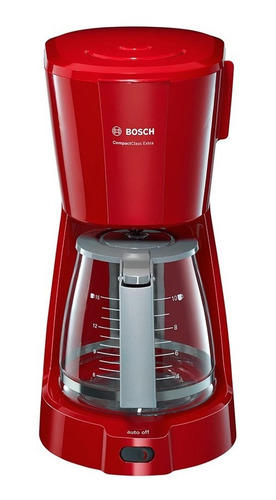 Cafetera Bosch Tka3a034. Goteo, Capacidad 10 Tazas, Roja.