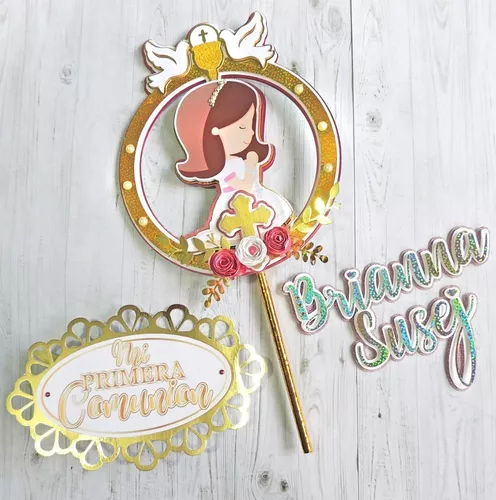 Toppers comunión, Niña personalizados