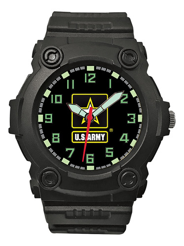 Aqua Force Us Army Logo 47mm Diametro Reloj De Cuarzo Negro