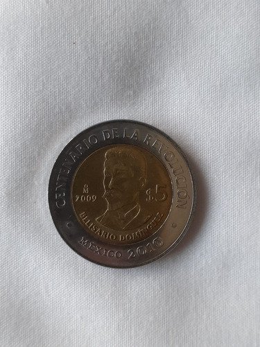 Moneda $5 Centenario De La Revolución Belisario Domínguez