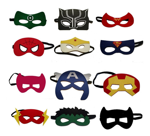 Vanvene Superhero Party Masks Para Niños | Incluye Una Nueva