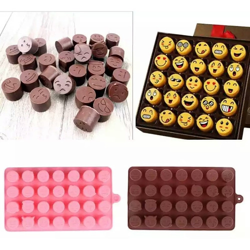 Molde De Silicona,chocolate,emoticones,caritas,reposteria