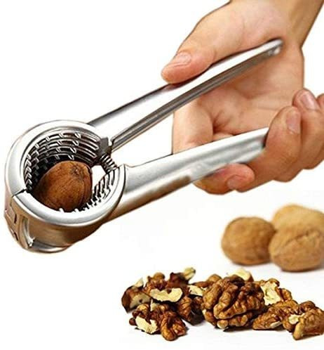 Imagem 1 de 8 de Quebra Nozes Descascador Abridor Castanha Metal 16cm Kehome