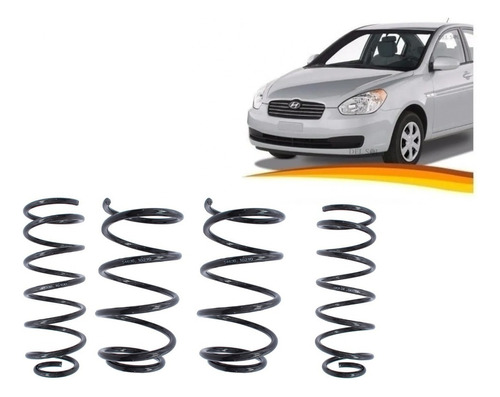 Espiral Delantero + Tras Para Hyundai Accent New 2006 2011