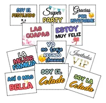 Comprar 55 Letreros Selfie Imprimible Fiesta Cumpleaños Photo Props