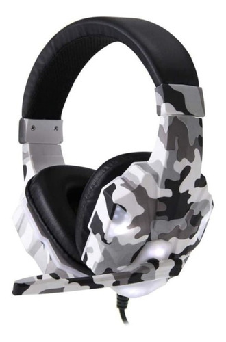 Audífonos Gamer Camuflajeados Con Luces 1 Plug Ps4 Xbox Cel