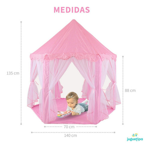 Carpa Castillo Princesa Niña Con Luces Led De Juguete