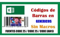 Comprar Pack Fuentes Tipografías Códigos Barras Code 39\u002F25 Ean13 Exc