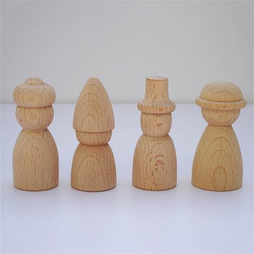 2 X 4 Uds. De Muñecos Con Clavija De Madera, Juguetes Para