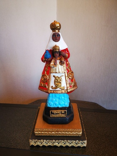 Virgen Montserrat - Escultura En Altar P/oración En Tu Hogar